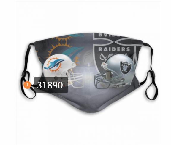NFL Oakland Raiders 622020 Dust mask with filter->nfl dust mask->Sports Accessory